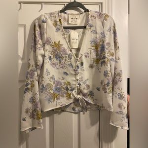 NWT Flowery Crop Top
